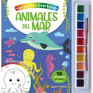 El Gato De Hojalata - Libro Acuarelas Divertidas: Animales Del Mar