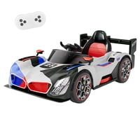 Mundo Online - Auto Eléctrico Niños Deportivo Con Control Luces Led Y Sonido Blanco