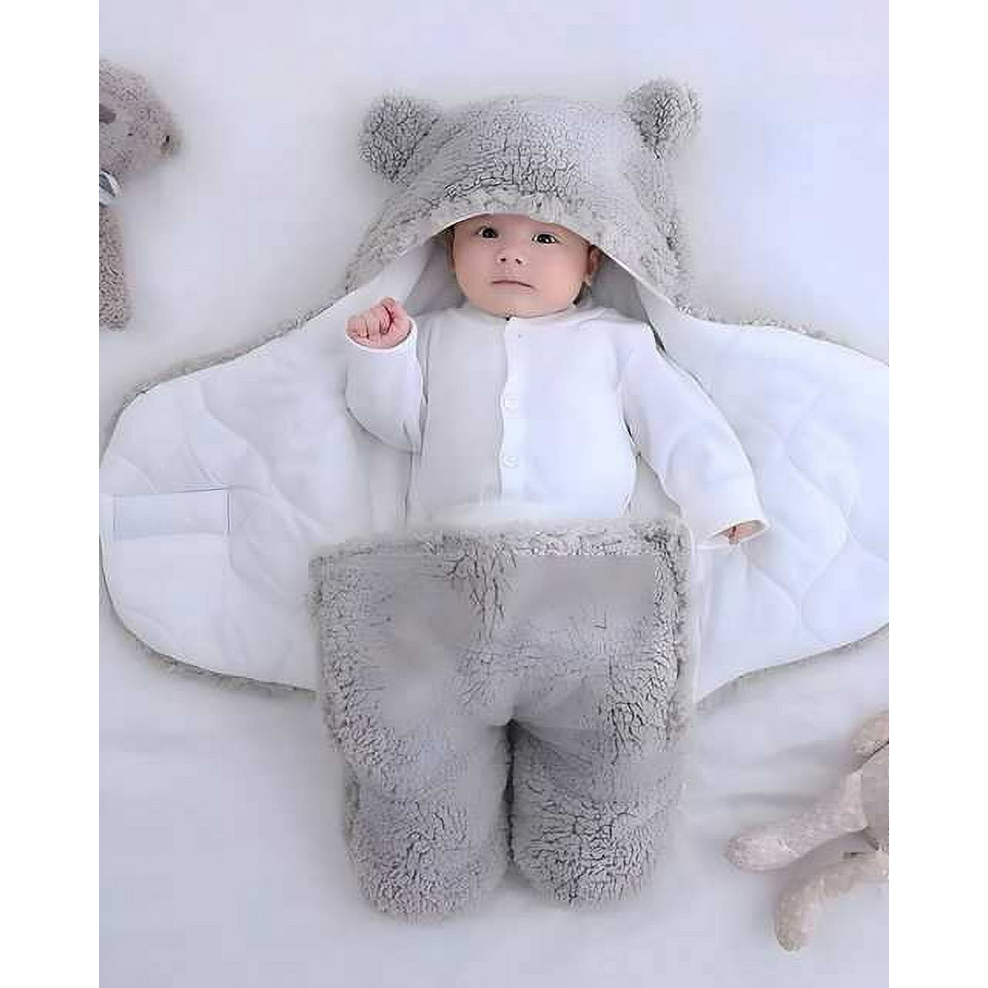 Bebe Sunny - Manta Bebé Frazada De Oso Cobertor Gris