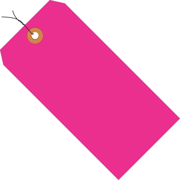Etiquetas de envío Top Pack Supply 9,5 cm x 4,8 cm Rosa fluorescente - Pack de 1000 unidades