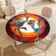 thumbnail image 4 of Wile E. Coyote y el Correcaminos-theme Fitted Round Tablecloths Elastic Edged Table Covers Waterproof Table Cloth for Kitchen Holiday Party Tables Decor 120cm, 4 of 6