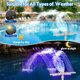 thumbnail image 3 of Fuente para piscina Mooroer solar con LED y control remoto de doble cabezal, 3 of 8