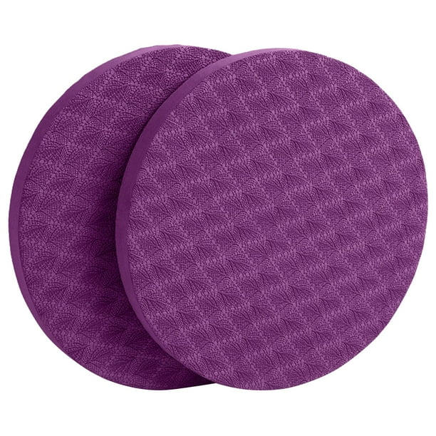 Antideslizante, Pequeña Rodillera Redonda, Esterillas De Yoga, 2 Piezas, Portátil, Para Ejercicio De Gimnasio, Color Morado