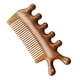 thumbnail image 3 of Peine de masaje Guasha Peine para el cuero cabelludo Manual portátil de madera Borde liso Peine de mano para el cabello Gua Sha Raspado Herramienta de, 3 of 5