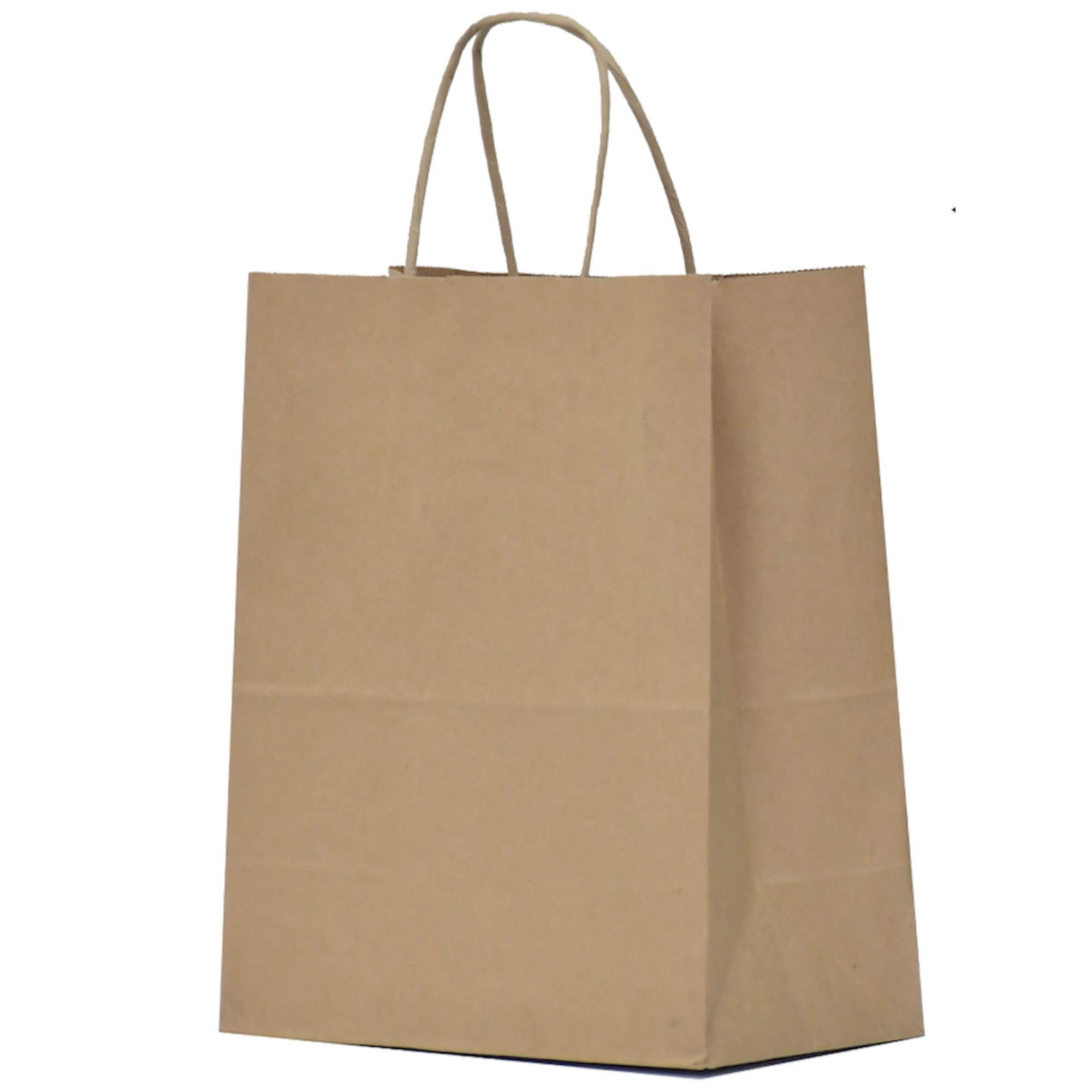 Qutuus - Bolsas De Regalo De Papel Kraft Con Asas 20 X 11 5 X 25 Cm 25 Unidades