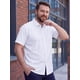 thumbnail image 4 of INSPIRE CHIC Camisa de Vestir para Hombre Grande y Alto de Manga Corta con Botones para Oficina y Negocios 3XL Blanco, 4 of 5