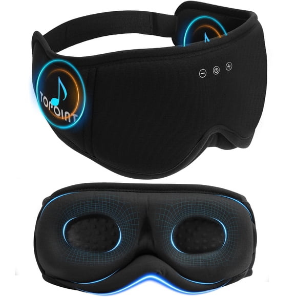 Máscara para dormir con auriculares Bluetooth 5.4 TOPOINT Blackout