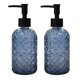 thumbnail image 1 of Juego Dispensador De Jabón De Vidrio Azul De 350 Ml Recargable Paquete De 2, 1 of 6