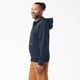thumbnail image 4 of Sudadera con capucha Dickies de forro polar con cierre completo para hombre, azul marino oscuro, 4X, 4 of 7