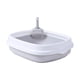 thumbnail image 3 of Caja De Arena Para Gatos, Caja De Arena Con Borde Alto, Inodoro Portátil Duradero Para Cachorros, Gris Mediano, 3 of 5