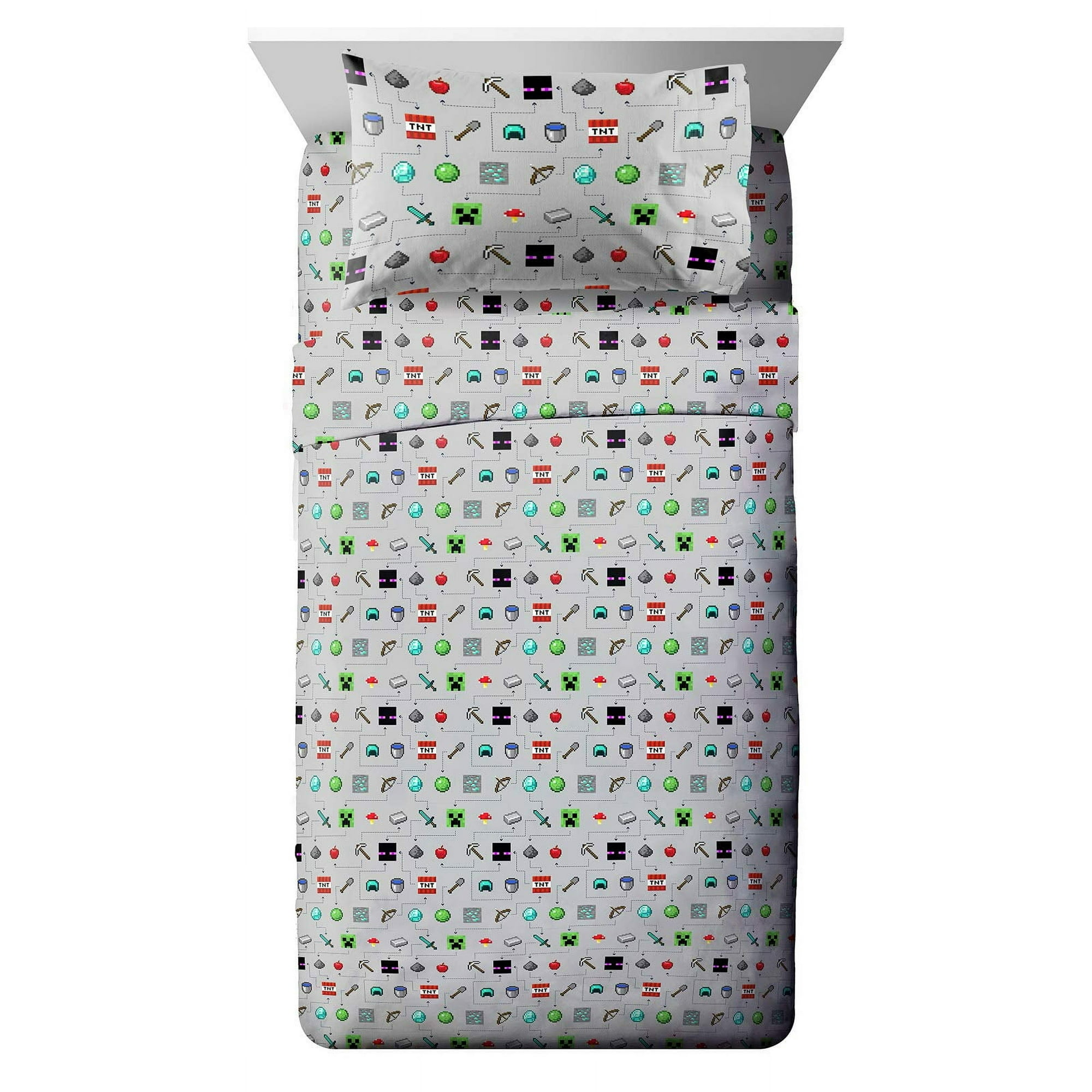 Set Completo De Sábanas Jay Franco Minecraft Monster Hunters