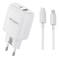 Cargador De Pared Pd010 Usb A Lightning 20W Motomo Pa008