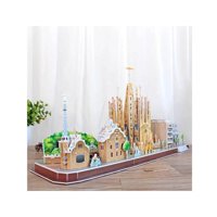 Total Click - Juguete Puzzle 3D City Line Barcelona 186 Piezas 54X26X17Cm