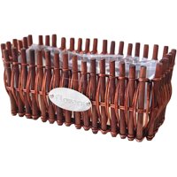 Genérico - Canasta Mimbre Cesta Tejida Flores Plantas Artificiales Lau