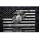 thumbnail image 2 of Placa de matrícula Airstrike 15 cm x 30 cm USMC Bandera negra, 2 of 9