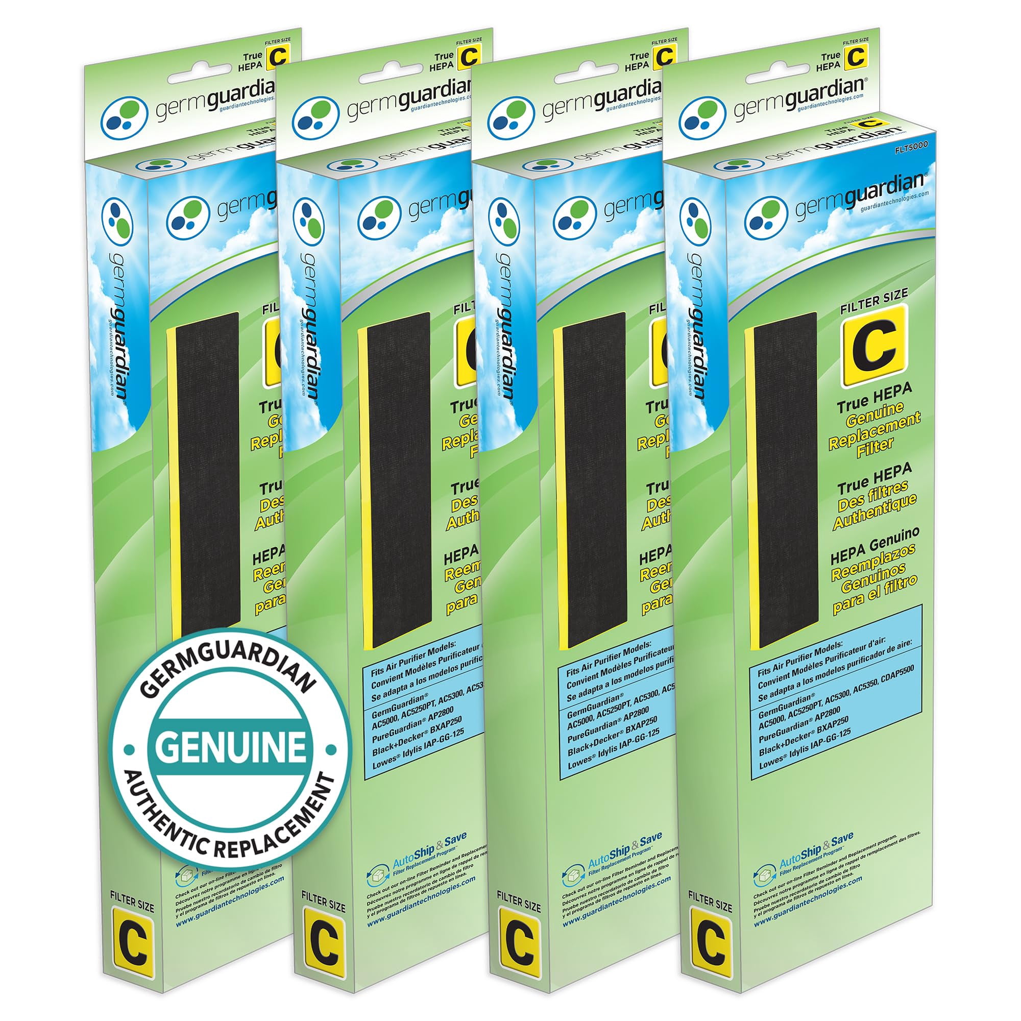 Filtro Purificador De Aire Germguardian C Hepa Pure Para Ac5250pt