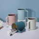 thumbnail image 4 of Vasos de plástico creativos para café (paquete de 4), vasos para fiestas, taza de plástico mejorada con asa, vaso de paja de trigo para agua, café, leche, jugo y té., 4 of 6