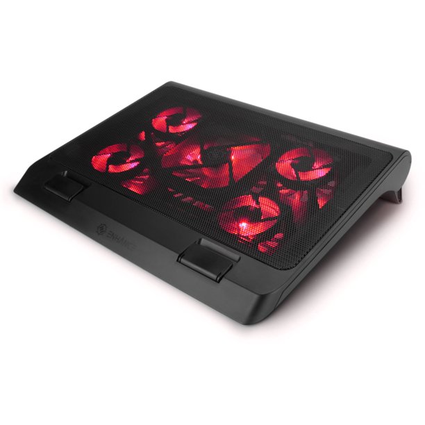 Soporte de refrigeración para portátiles para videojuegos ENHANCE con 5 ventiladores de 17 pulgadas