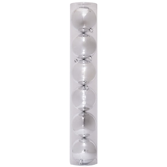 Set esferas de 8 cms color plata