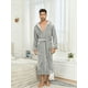 thumbnail image 1 of Bata De Baño Con Capucha Para Hombre De Invierno Grueso Cálido Gris, 1 of 3