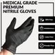 thumbnail image 2 of Guantes de nitrilo para exámenes Klex, de grado médico, sin polvo, 1000, tamaño mediano, 2 of 6