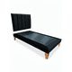 thumbnail image 2 of Cama De Plaza Lineal Negro Felpa, 2 of 3