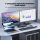 thumbnail image 2 of Conmutador KVM DXchip 4 puertos Dual 4K@60Hz USB‑C PD 100W, 2 of 9