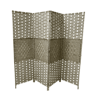 Sorento - Biombo Ratán Gris Plegable