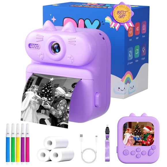 Cámara Instantánea Para Niños 1080p Con Tarjeta Sd De 32 Gb