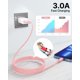 thumbnail image 4 of Cable de carga Aioneus para iPhone, paquete de 2, 6 pies, nailon trenzado, rosa, 4 of 7