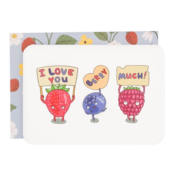 Tarjeta de Felicitación Bee! I Love You Berry Much con Sobre