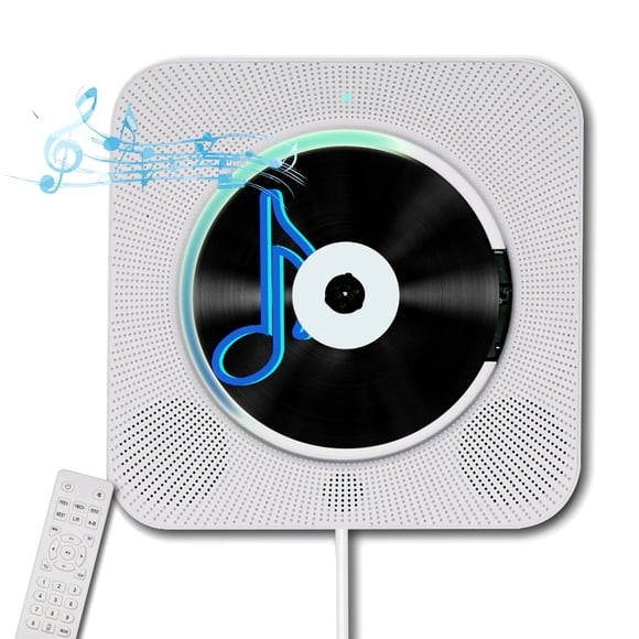 Reproductor de CD portátil montado en la pared Homlab Bluetooth con control remoto