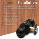thumbnail image 4 of Pomo de puerta Copper Creek Colonial Privacy negro mate (paquete de 3), 4 of 8
