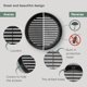 thumbnail image 3 of Cubierta de ventilación para plafón Vent Systems de plástico negro redonda de 15 cm, 3 of 8