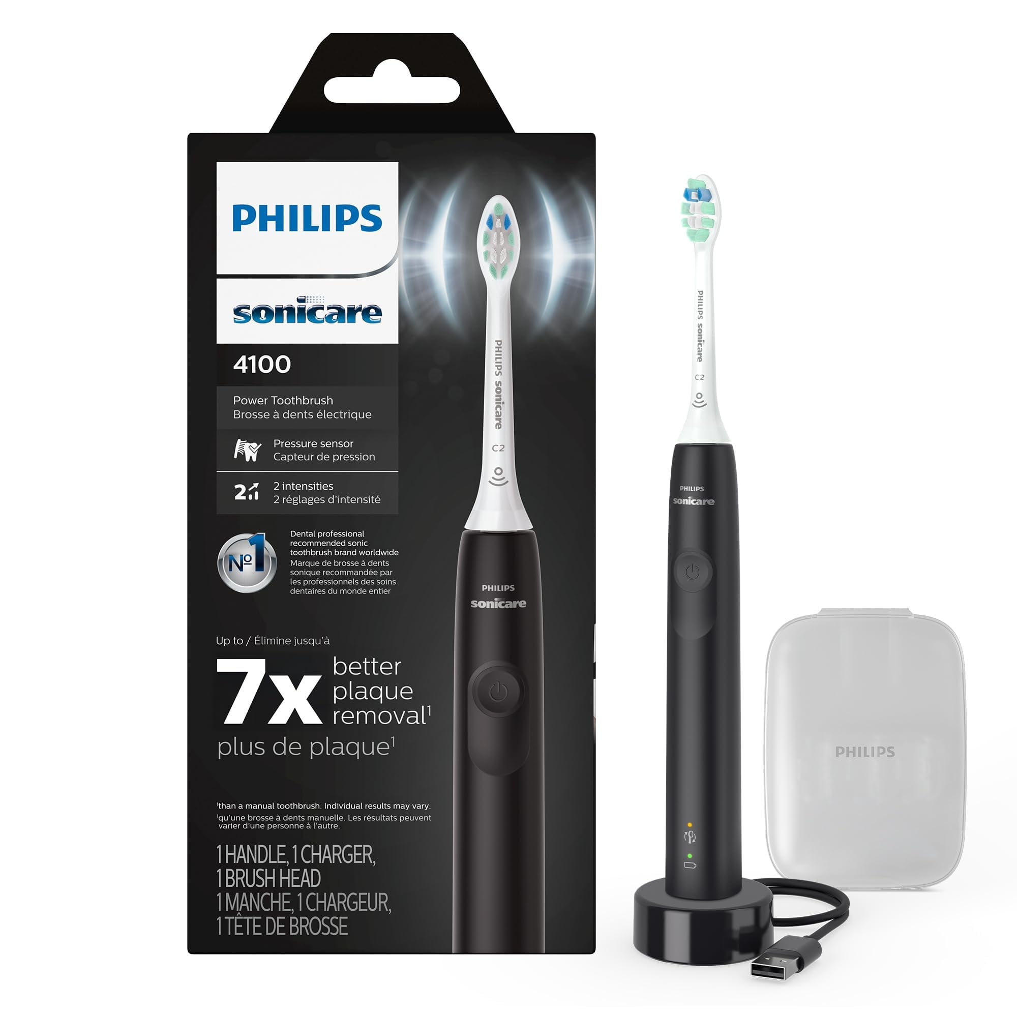 Philips Sonicare Cepillo De Dientes Eléctrico 4100 Negro