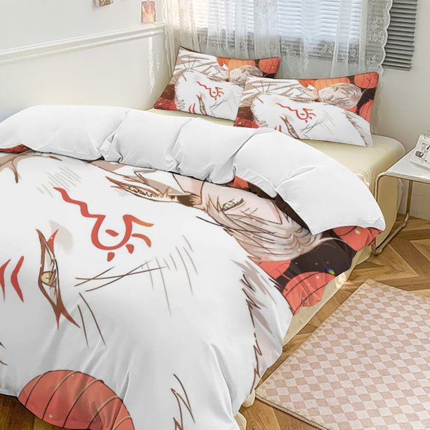 Natsume's Book of FriendsCartoon Collection 3-Piece Comforter Set, Personalized Bedding Decor for Kids And Teens Bed Sheets