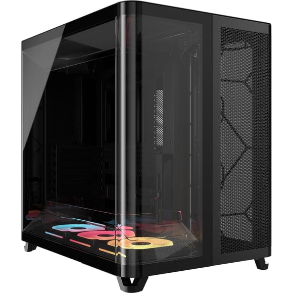Funda para PC Corsair AIR 5400 LX-R RGB iCUE Link Mid-Tower negra