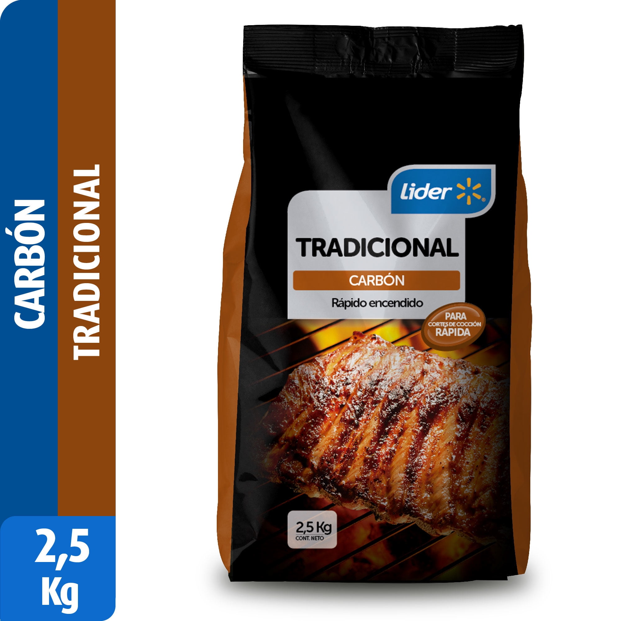 Carbón Tradicional 2,5 kg Lider