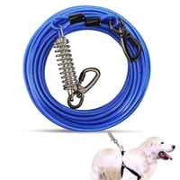 Xusx111 - Cable De Amarre De Perro De 3M Con Muelle, Cadenas De Amarre Amortiguadoras Para Fuera Aavilable En Plomos De Trabajo Pesado Para Patio Para Perros Medianos Y Grandes, Azul