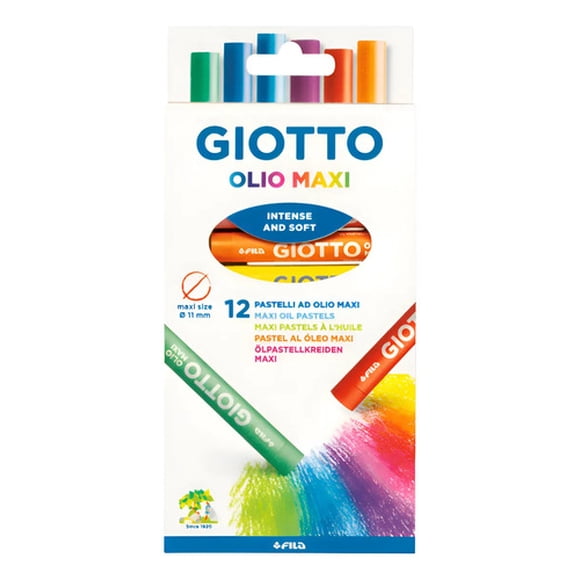 Lápices Oleo Pastel Graso 12 Colores Giotto