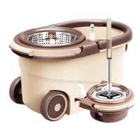 Crusec - Mopa Trapeador Giratoria 360 Centrifugadora Acero