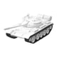 thumbnail image 2 of Modelo De Tanque De Metal, Aleación Fundida A Presión, Escala 1:48, Ensamblable Para Decoraciones De Regalos, Blanco, 2 of 5