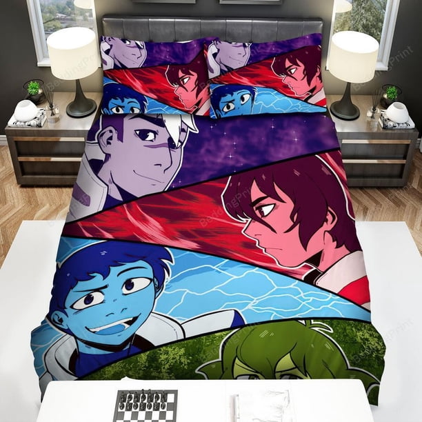 Voltron Legendary Defender Main Characters Quilt Duvet Cover Set Bedclothes Kids3-Piece Bedding Set