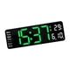 thumbnail image 3 of Reloj De Pared Moderno Pantalla LED Mudo Decoración De Escritorio Colgante Para El Hogar Verde, 3 of 3