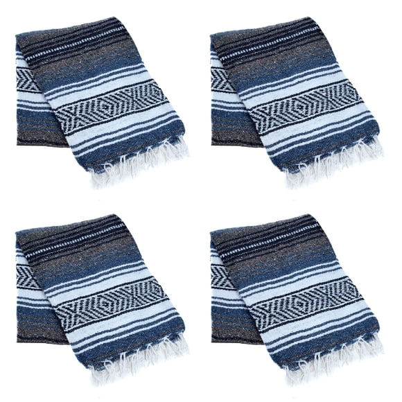 Manta La Montana 188x127 cm Pack de 4 en Azul pizarra/Carbón