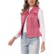 thumbnail image 4 of INSPIRE CHIC Chaleco de Mezclilla sin Mangas para Mujer Botón Lavado Chaqueta Rojo Ladrillo M, 4 of 6