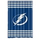 thumbnail image 1 of Cortina de ducha Tampa Bay Lightning Stripes, juego de cortina de baño con ganchos, tamaño 48 x 72 pulgadas, 1 of 3