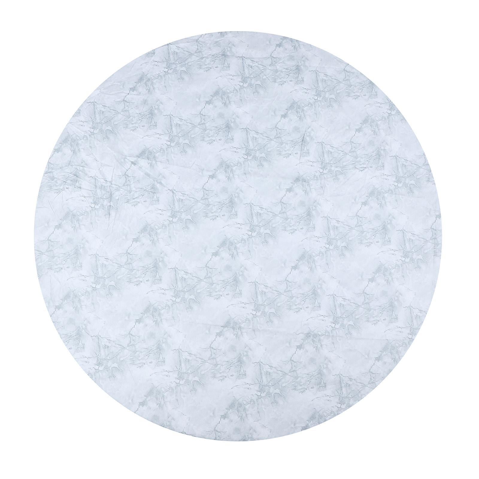 Magideal - Mantel Redondo De Vinilo Ajustado, Mantel Elástico Ajustable, Resistente A Las Manchas, A Prueba De Aceite, Borde Elástico Con Respaldo De Franela L