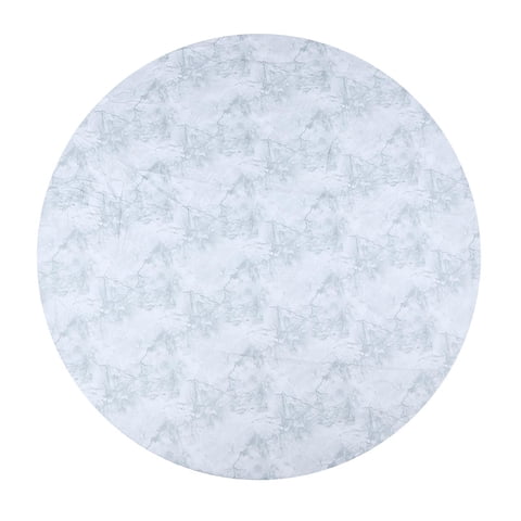 Magideal - Mantel Redondo De Vinilo Ajustado, Mantel Elástico Ajustable, Resistente A Las Manchas, A Prueba De Aceite, Borde Elástico Con Respaldo De Franela L