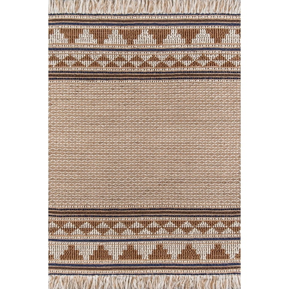 Alfombra Area Momeni Esme Ivory, 60 cm x 90 cm, lana y yute